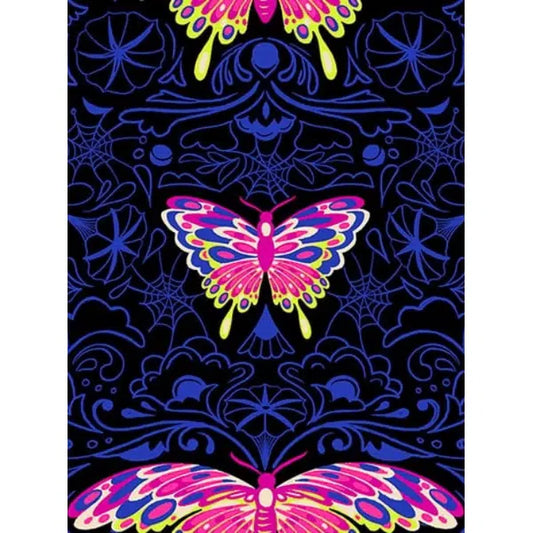 Ruby Star Society Cotton Fabric - Glow Garden - Morning Moth - Black | Truro Fabrics