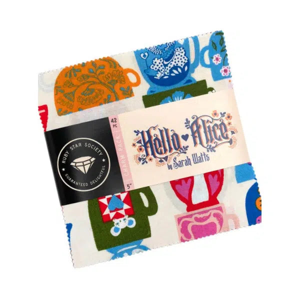 Ruby Star Society Cotton Fabric - Hello Alice - Charm Pack | Truro Fabrics