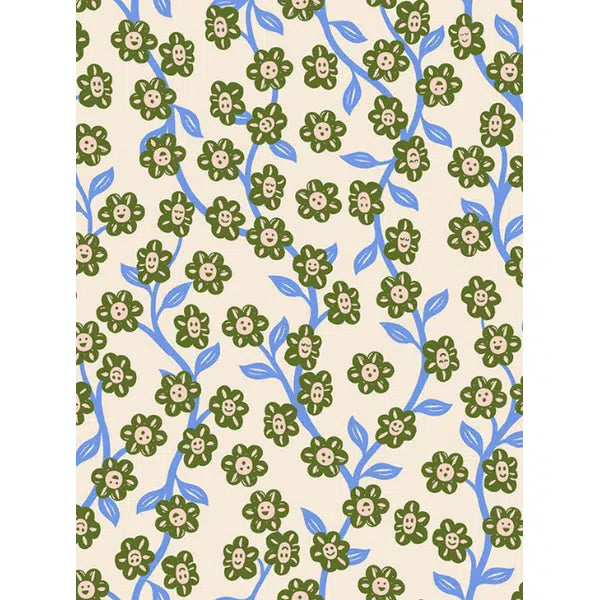 Ruby Star Society Cotton Fabric - Hello Alice - Chatty Garden - Shell | Truro Fabrics