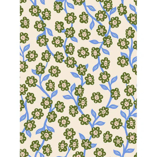 Ruby Star Society Cotton Fabric - Hello Alice - Chatty Garden - Shell | Truro Fabrics