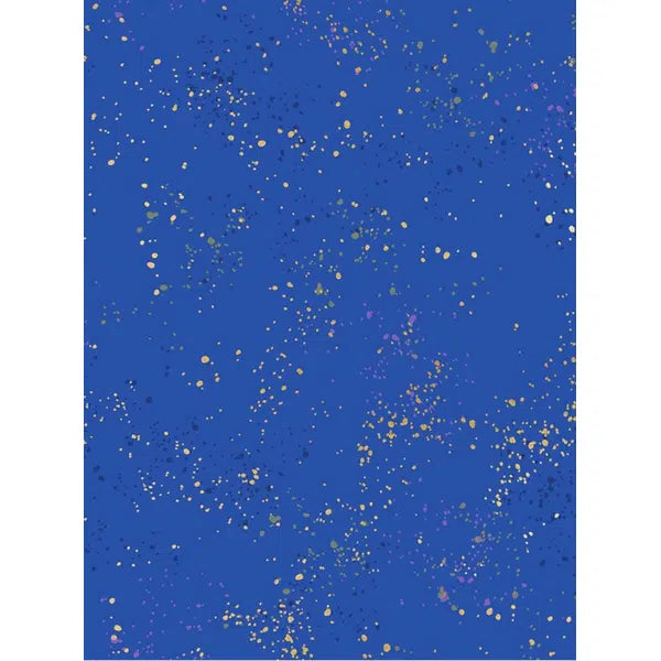 Ruby Star Society Cotton Fabric - Speckled - Metallic Blue Ribbon | Truro Fabrics