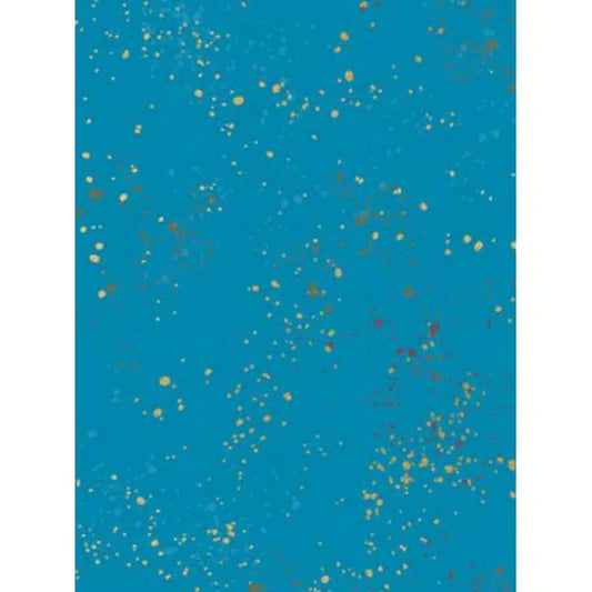 Ruby Star Society Cotton Fabric - Speckled - Metallic Bright Blue | Truro Fabrics