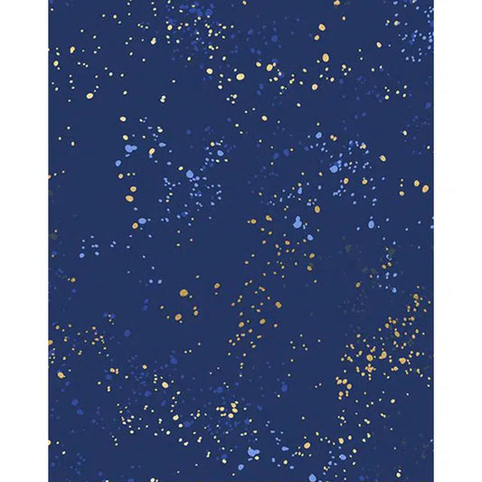 Ruby Star Society Cotton Fabric - Speckled - Metallic Navy | Truro Fabrics