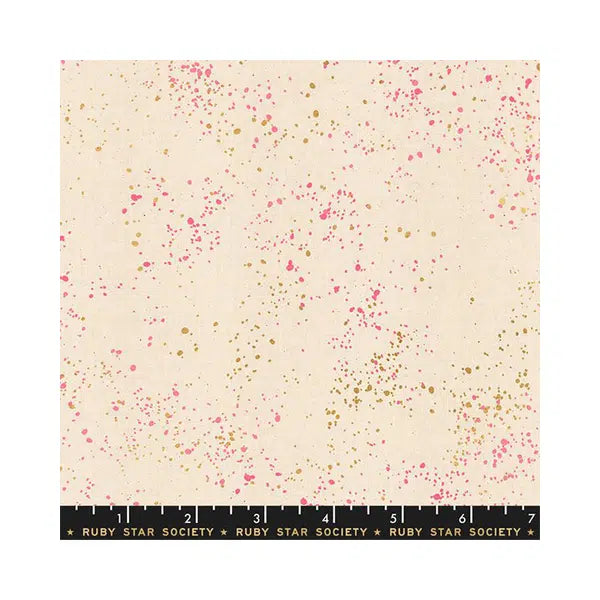 Ruby Star Society Cotton Fabric - Speckled - Metallic Neon Pink – view 2 | Truro Fabrics
