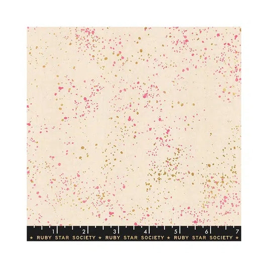 Ruby Star Society Cotton Fabric - Speckled - Metallic Neon Pink – view 2 | Truro Fabrics