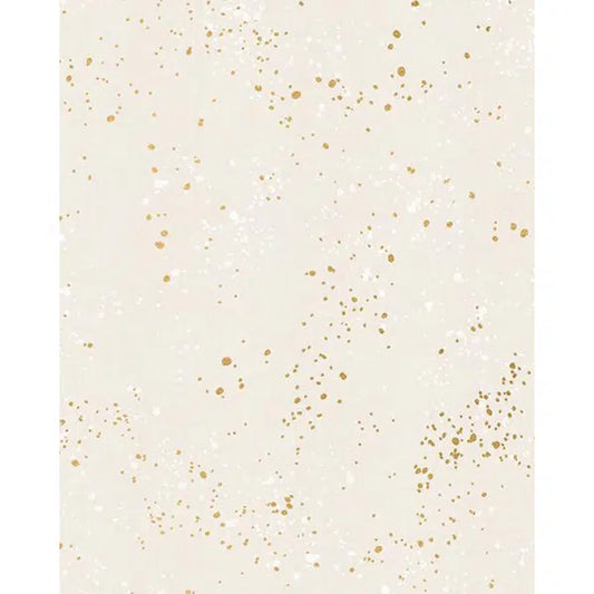 Ruby Star Society Cotton Fabric - Speckled - Metallic White Gold | Truro Fabrics