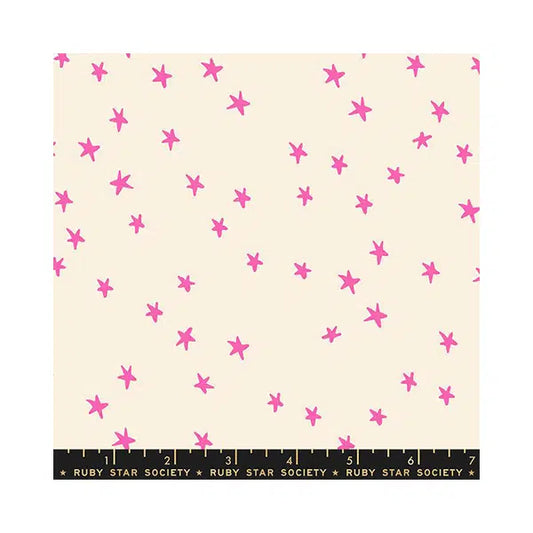 Ruby Star Society Cotton Fabric - Starry - Neon Pink – view 2 | Truro Fabrics