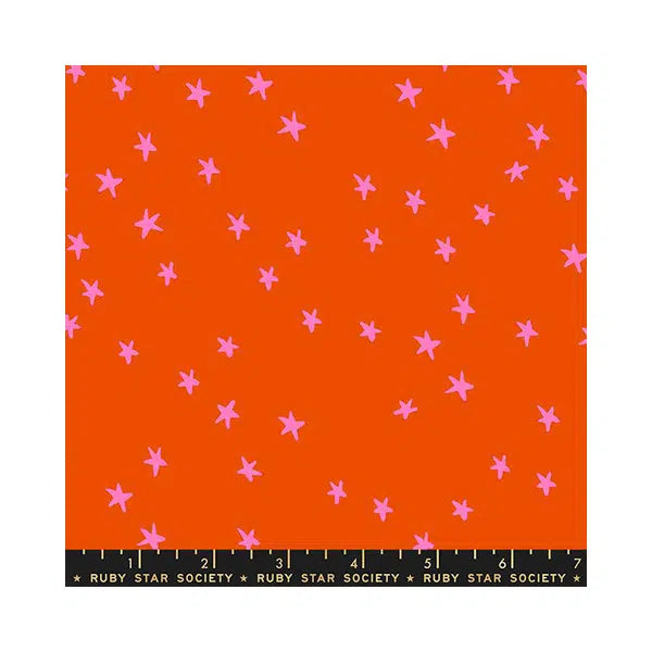 Ruby Star Society Cotton Fabric - Starry - Warm Red – view 2 | Truro Fabrics