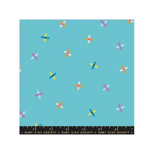 Ruby Star Society Cotton Fabric - Washi Plus - Plus Points Turquoise – view 2 | Truro Fabrics