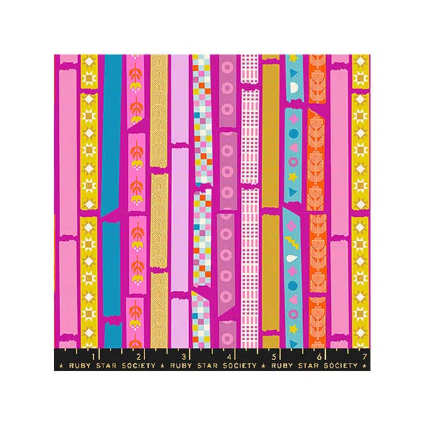 Ruby Star Society Cotton Fabric - Washi Plus- Yay It's Tape Berry – view 2 | Truro Fabrics