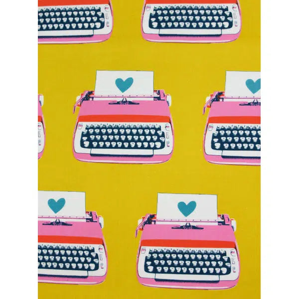 Ruby Star Society Cotton Linen Fabric - Typewriters Canvas - Golden Hour – view 6 | Truro Fabrics