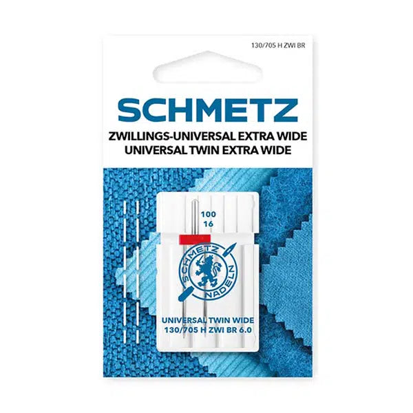 Schmetz Sewing Machine Needles - Extra Wide Twin 100/16 6mm | Truro Fabrics