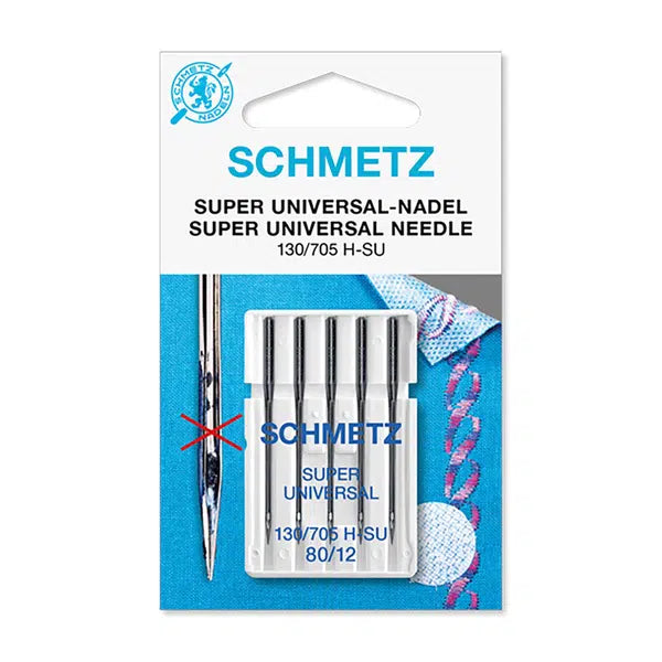 Schmetz Sewing Machine Needles - Super NonStick Universal 80/12 | Truro Fabrics