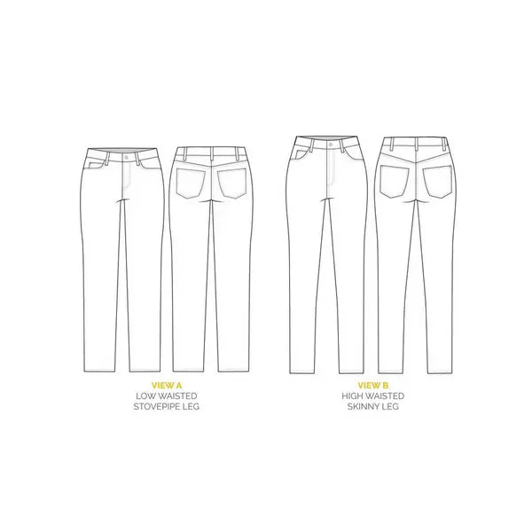 Closet Core - Paper Sewing Pattern - Ginger Skinny Jeans – view 8 – Truro Fabrics