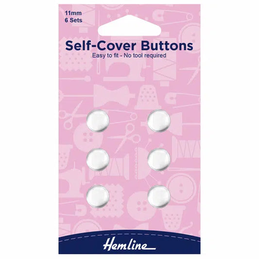Self-Cover Buttons - Metal Top - 11mm | Truro Fabrics