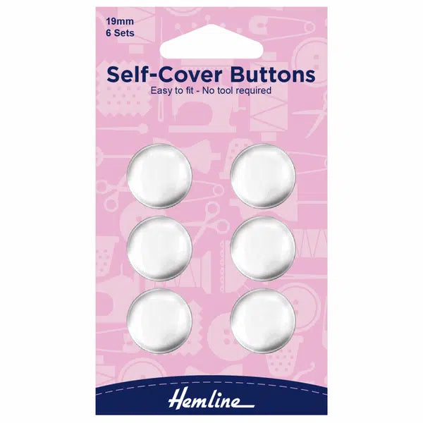 Self-Cover Buttons - Metal Top - 19mm | Truro Fabrics