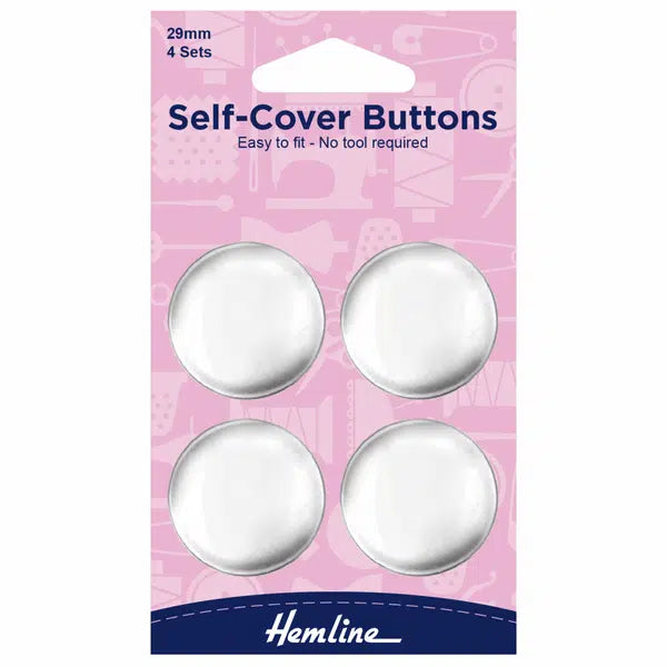 Self-Cover Buttons - Metal Top - 29mm | Truro Fabrics