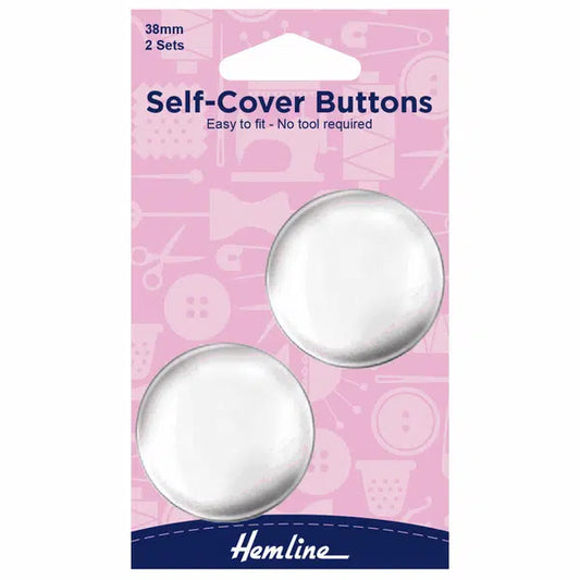 Self-Cover Buttons - Metal Top - 38mm | Truro Fabrics