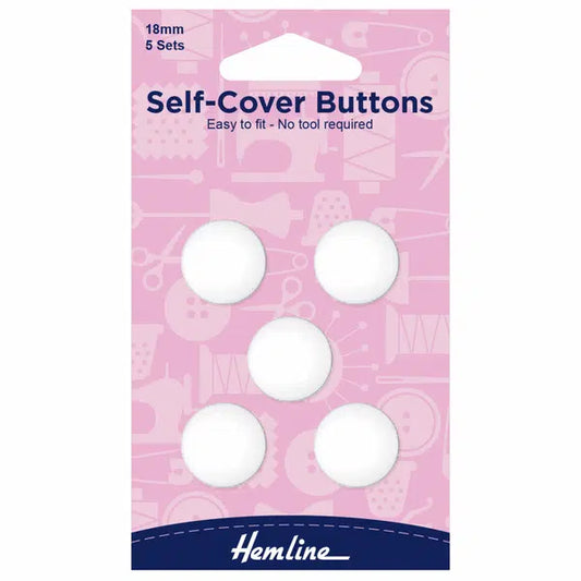 Self-Cover Buttons - Nylon - 18mm | Truro Fabrics