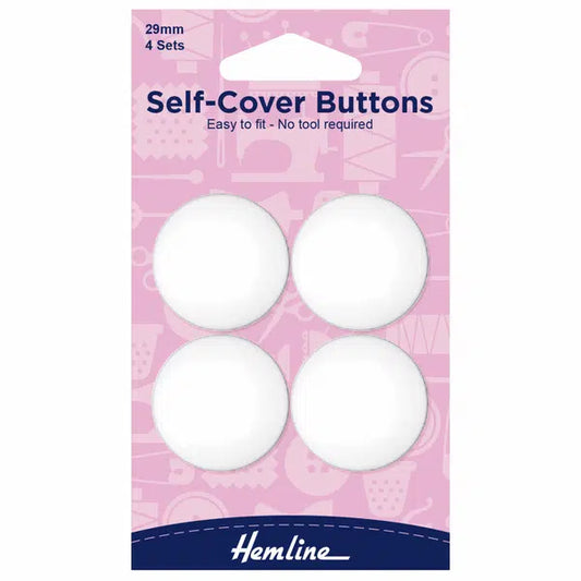 Self-Cover Buttons - Nylon - 29mm | Truro Fabrics
