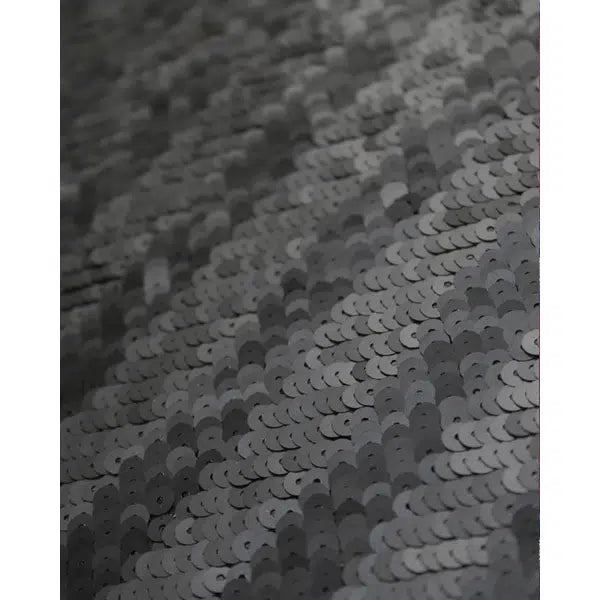 Sequin Tulle Fabric - Matte Chevron Midnight | Truro Fabrics