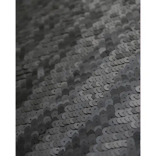 Sequin Tulle Fabric - Matte Chevron Midnight | Truro Fabrics