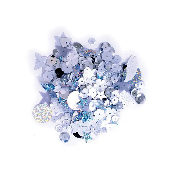 Sequins - Assorted Silver & Grey - 20g | Truro Fabrics
