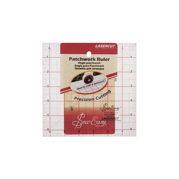 Sew Easy - Square Patchwork Ruler 6.5 inch | Truro Fabrics