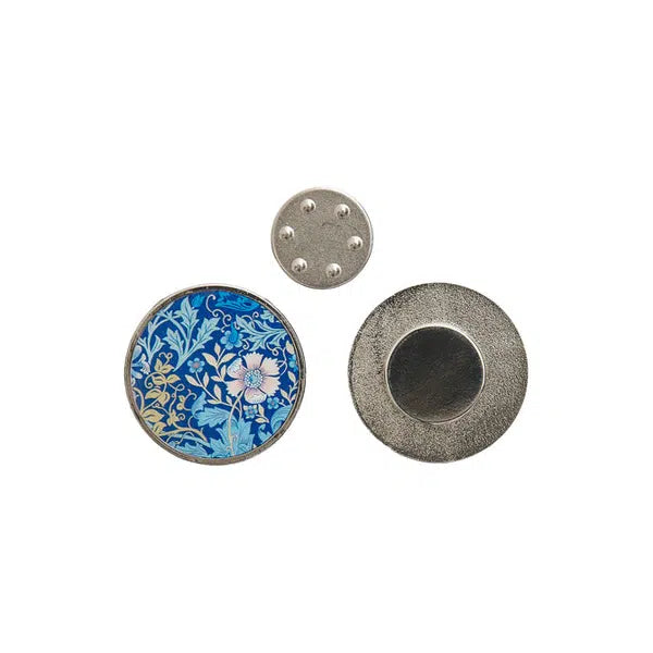 Sewing Gift - Blue Floral Magnetic Needle Minder – view 2 | Truro Fabrics