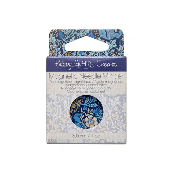 Sewing Gift - Blue Floral Magnetic Needle Minder – view 3 | Truro Fabrics