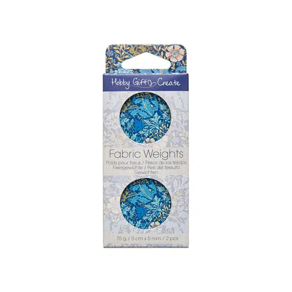 Sewing Gift - Blue Floral Metal Fabric Weights – view 2 | Truro Fabrics