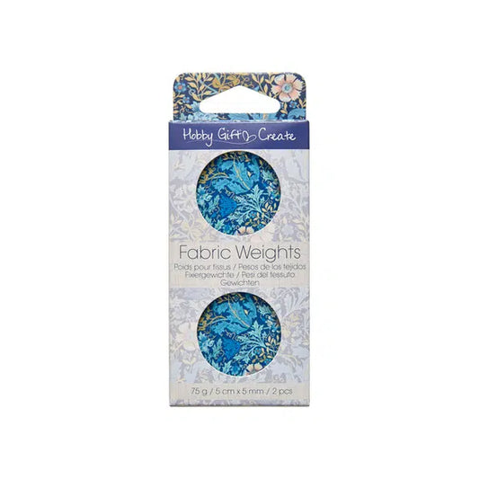 Sewing Gift - Blue Floral Metal Fabric Weights – view 2 | Truro Fabrics