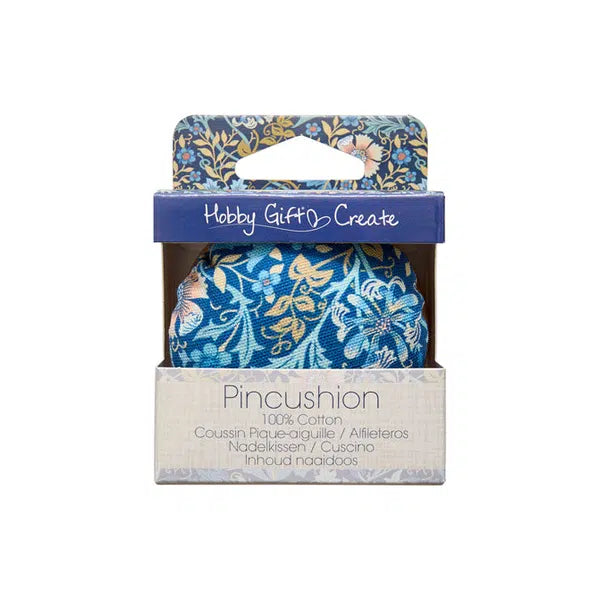 Sewing Gift - Blue Floral Pin Cushion – view 2 | Truro Fabrics