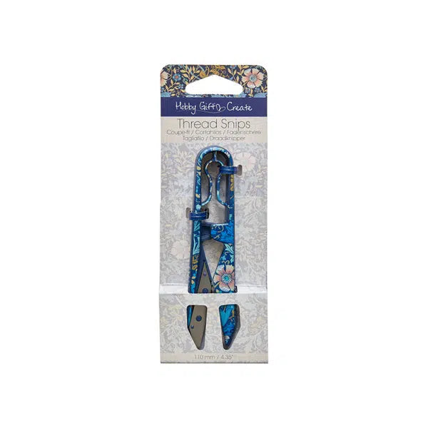 Sewing Gift - Blue Floral Thread Snips – view 2 | Truro Fabrics