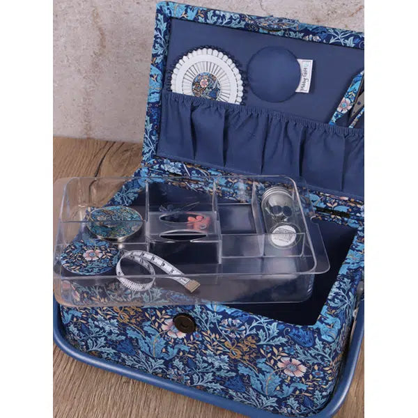 Sewing Gift - Blue Floral Workbox – view 3 | Truro Fabrics