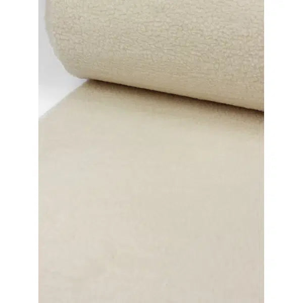 Sherpa Fleece Fabric - Cream – view 2 | Truro Fabrics