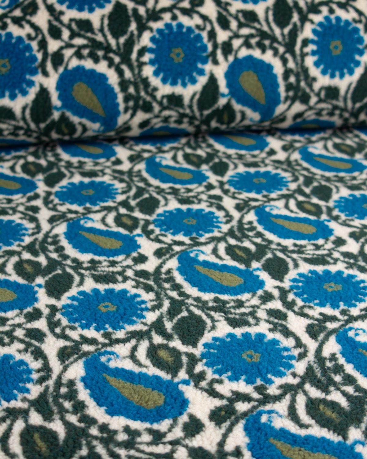 Teddy Sherpa Fleece Fabric - Paisley Garden