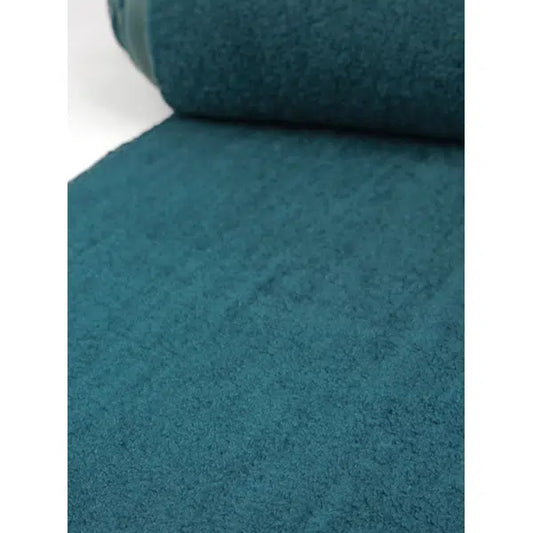 Sherpa Fleece Fabric - Petrol – view 2 | Truro Fabrics