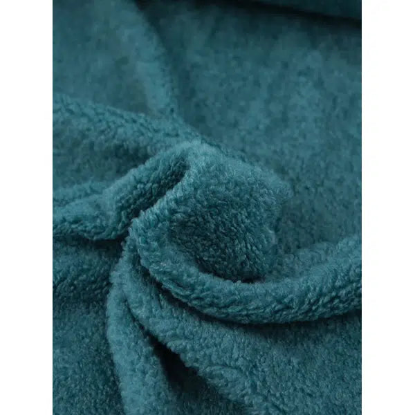 Sherpa Fleece Fabric - Petrol | Truro Fabrics
