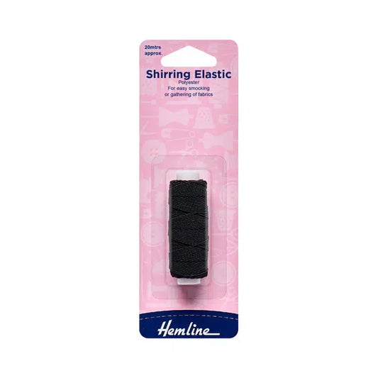 Shirring Elastic - Black (20m) | Truro Fabrics