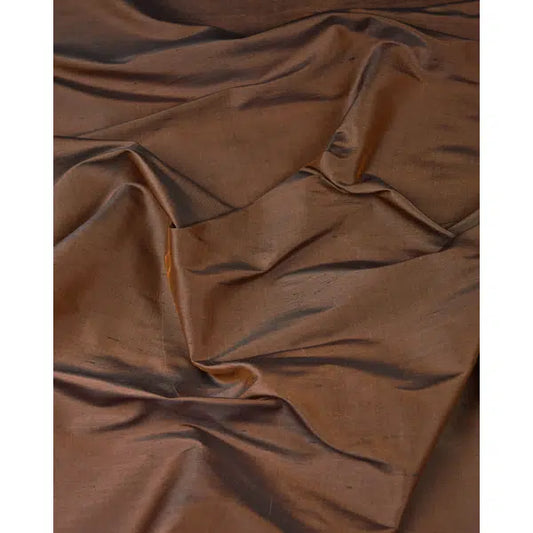 Shot Silk Dupion Fabric - Copper & Grey | Truro Fabrics