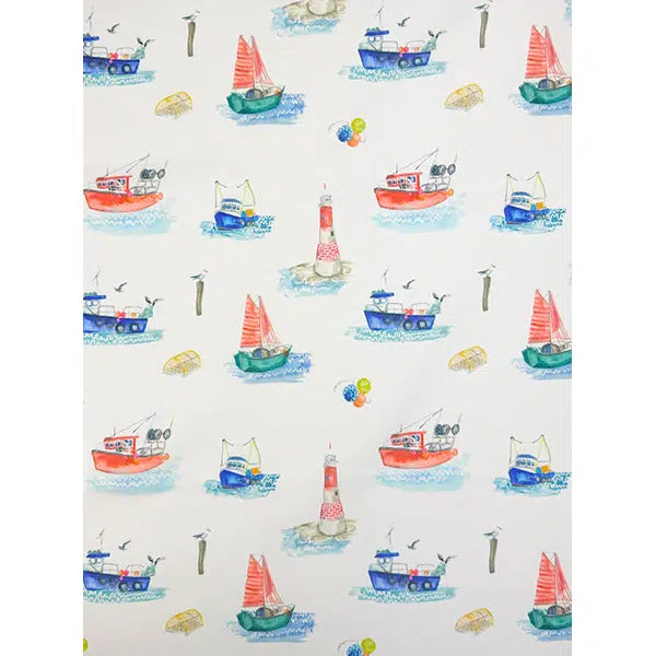 Showerproof Outdoor Fabric - Fishing Boats | Truro Fabrics