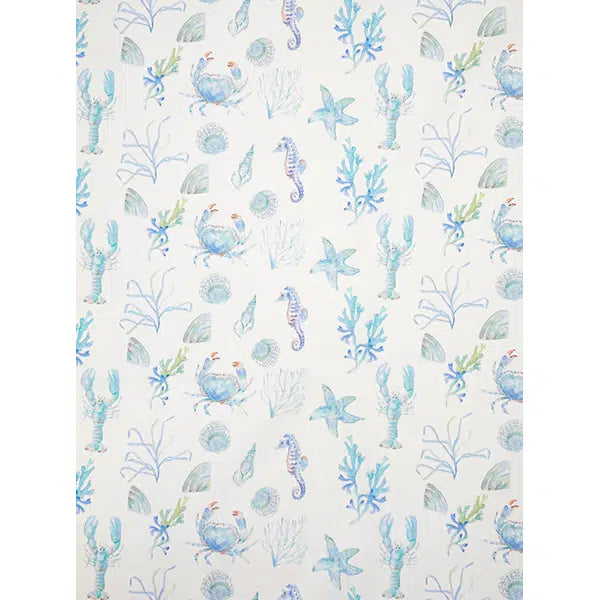 Showerproof Outdoor Fabric - Sealife Aqua – view 2 | Truro Fabrics