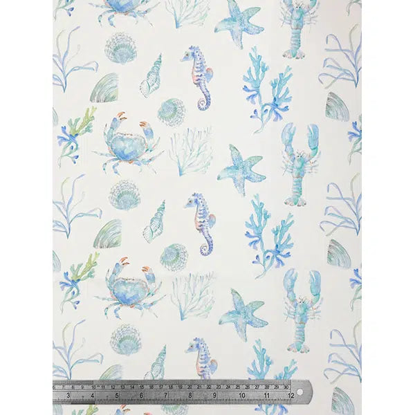 Showerproof Outdoor Fabric - Sealife Aqua – view 4 | Truro Fabrics