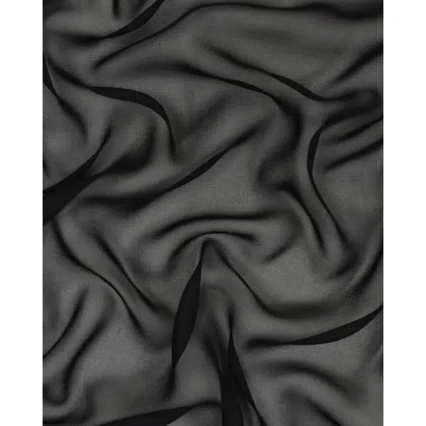 Silk Chiffon Fabric - Black | Truro Fabrics
