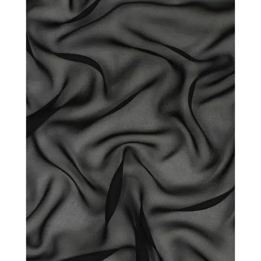 Silk Chiffon Fabric - Black | Truro Fabrics
