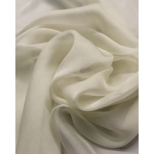 Silk Chiffon Fabric - Cream – view 2 | Truro Fabrics