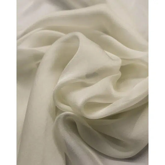 Silk Chiffon Fabric - Cream – view 2 | Truro Fabrics