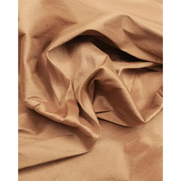 Silk Dupion Fabric - Bronze – view 3 | Truro Fabrics