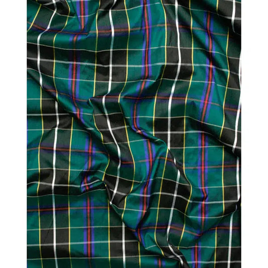 Silk Dupion Fabric - Cornish Hunting Tartan | Truro Fabrics